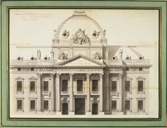 Design til Ecole Militaire, Paris, 1751 (pen, pensel, blæk)